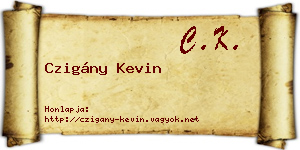 Czigány Kevin névjegykártya